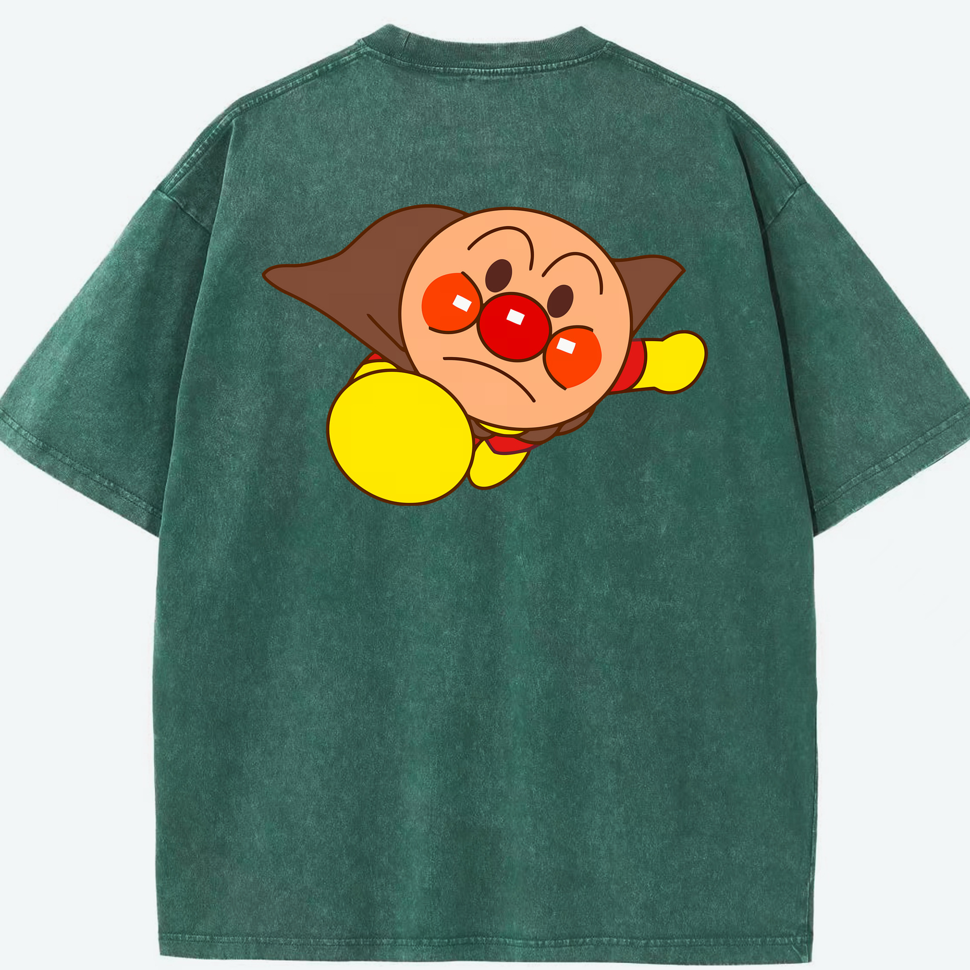 （画像用） アンパンマン Anpanman 綿100% ヴィンテージ風 半袖Tシャツ（背面プリント）